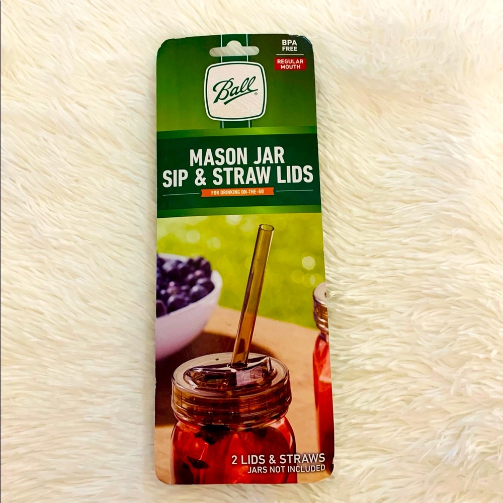 Ball Mason Jar Sip & Straw Lids